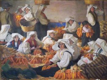 Pinacoteca :: Aldeanas de terracina (José Ramón Zaragoza, 1874-1949). Óleo sobre lienzo, 300 x 250 cm.