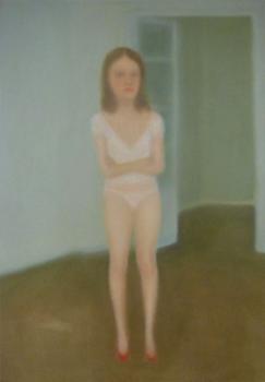 Pinacoteca :: Parisienne (2008, Chechu Fernández Álava, n. 1973). Óleo sobre lienzo, 130 x 89 cm.